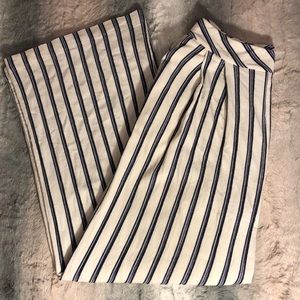 Free People Wide-Leg Striped Pants Size XS